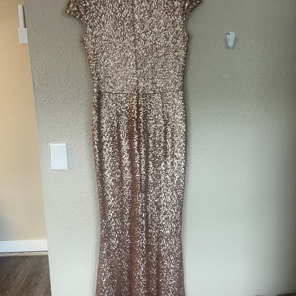 Dress the Population Gold Sequin Prom Dress - Picture 3 of 5